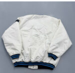NFL White Carolina Panthers Satin Jacket