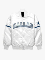 NFL White Dallas Cowboys Satin Jacket