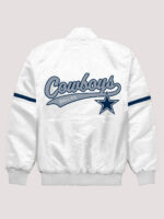 NFL White Dallas Cowboys Satin Jacket