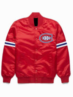 NHL Montreal Canadiens Red Satin Jacket