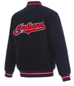 Navy Blue Cleveland Indians Letterman Varsity Jacket