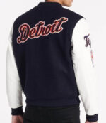 Navy Blue MLB Detroit Tigers Varsity Jacket