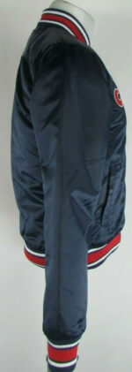 Navy Red MLB Cleveland Indians Satin Jacket