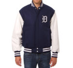 Navy White MLB Detroit Tigers Varsity Jacket