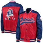New England Patriots Throwback NFL Satin Jacket