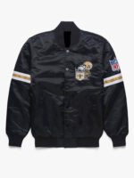 New Orleans Saints Black NFL Satin Jacket