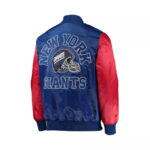 New York Giants Royal Red Tricolor NFL Satin Jacket