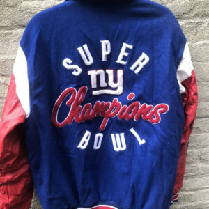 New York Giants Super Bowl Champions Varsity Jacket