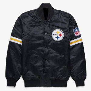 Pittsburgh Steelers Black NFL Satin Jacket