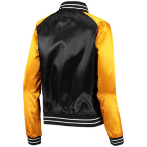 Pittsburgh Steelers Black and Gold NFL Satin Jacket