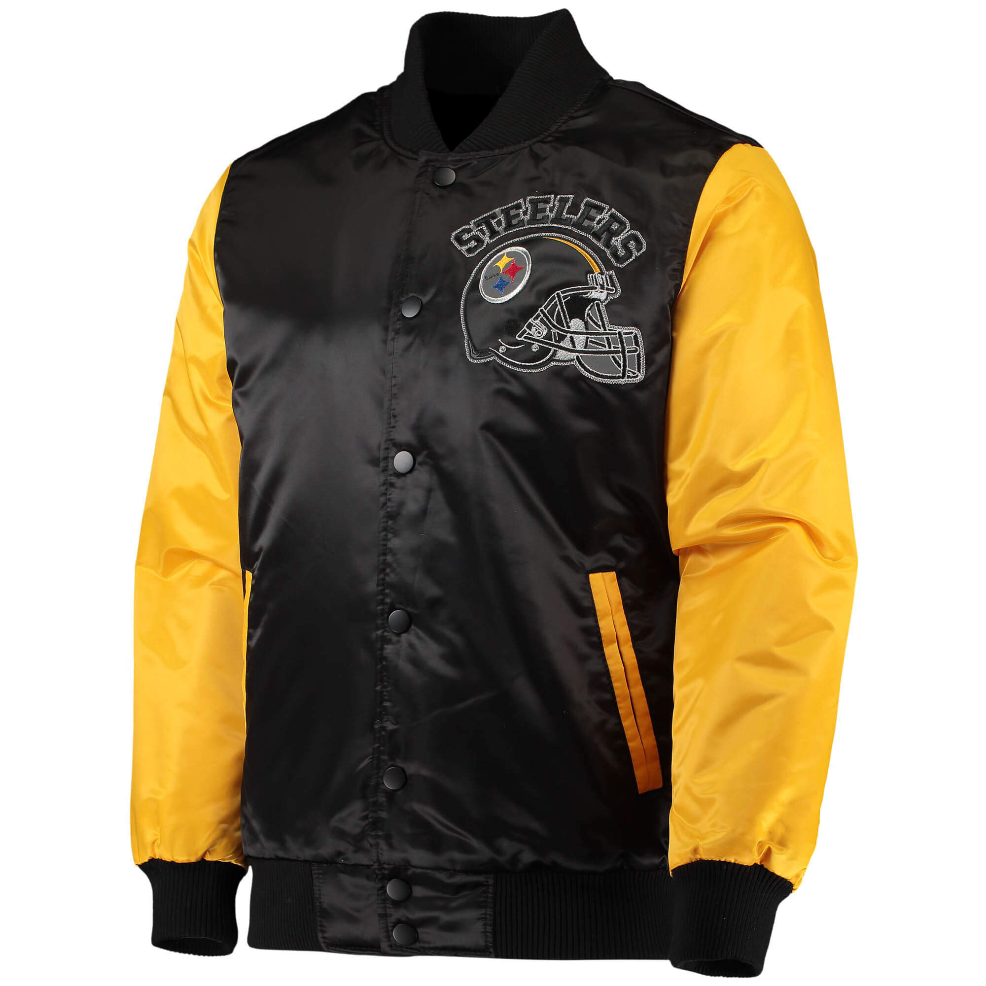 Pittsburgh Steelers Throwback NFL Satin Jacket (1) Pittsburgh Steelers Throwback NFL Satin Jacket