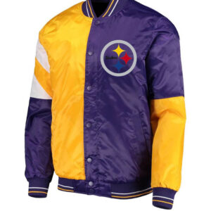 Pittsburgh Steelers Tricolor Satin Jacket