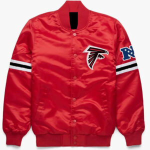 Red NFL Atlanta Falcons Satin Jacket