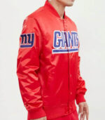 Red New York Giants NFL Satin Jacket