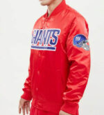 Red New York Giants NFL Satin Jacket