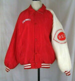Red Vintage MLB Cincinnati Reds Varsity Jacket