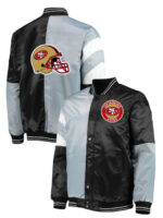 San Francisco 49ers Color Block Satin Jacket