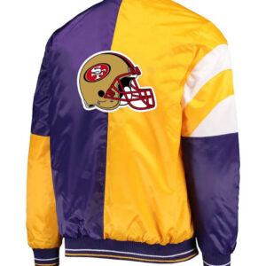 San Francisco 49ers Tricolor NFL Satin Jacket