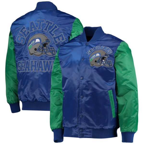 Seattle Seahawks Throwback NFL Satin Jacket