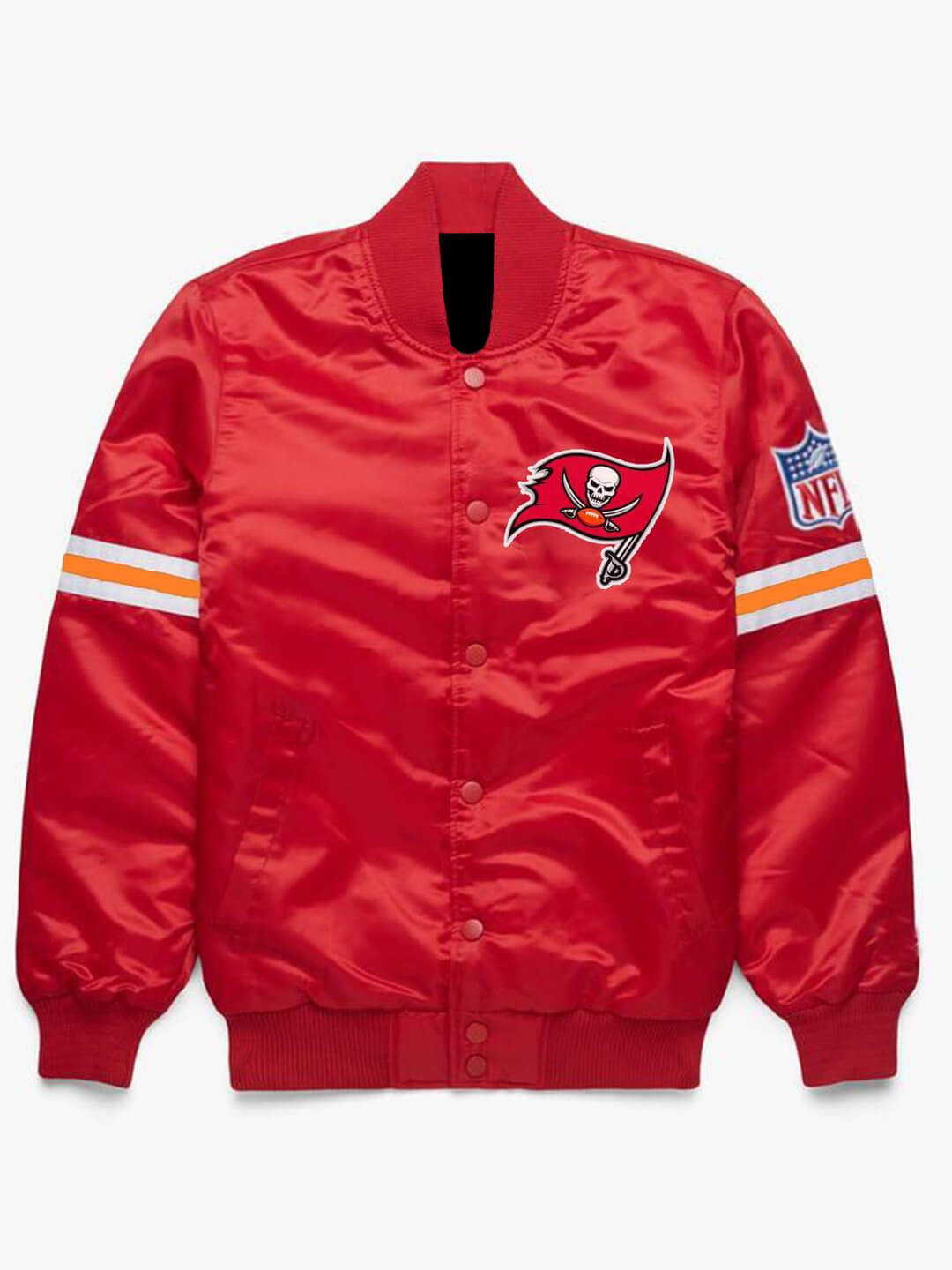 NFL Red Satin Tampa Bay Buccaneers Jacket (1) NFL Red Satin Tampa Bay Buccaneers Jacket