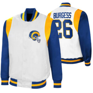 Terrell Burgess NFL Los Angeles Rams Satin Jacket