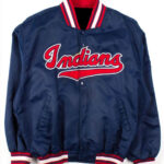 Vintage Blue Cleveland Indians Satin Jacket