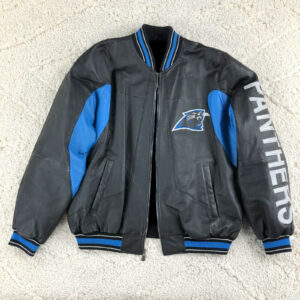Vintage Carolina Panthers NFL Leather Jacket