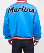 Vintage MLB Blue Miami Marlins Satin Jacket