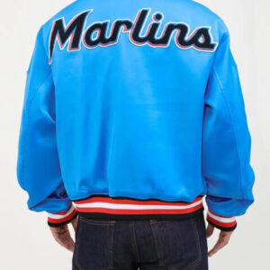 Vintage MLB Blue Miami Marlins Satin Jacket