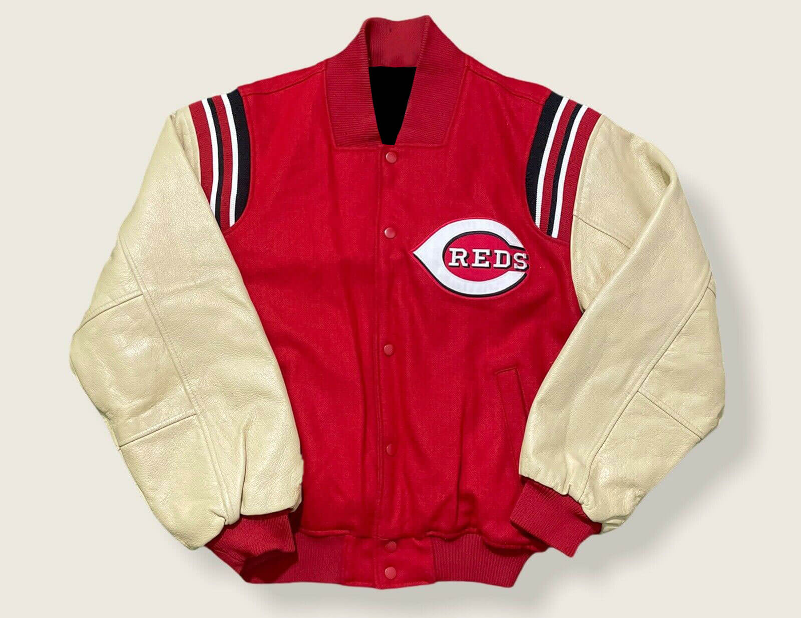 Vintage MLB Red Cincinnati Reds Varsity Jacket (1) Vintage MLB Red Cincinnati Reds Varsity Jacket