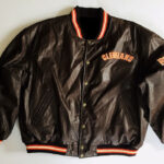 Vintage NFL Brown Cleveland Browns Leather Jacket