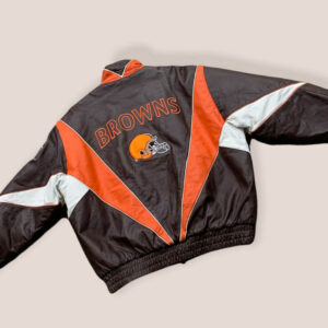 Vintage NFL Cleveland Browns Football Leather Jacket