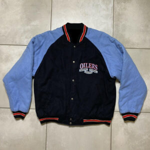 Vintage NFL Houston Oilers Football Wool Jacket