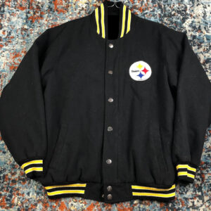 Vintage NFL Pittsburgh Steelers Black Wool Jacket