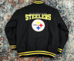 Vintage NFL Pittsburgh Steelers Black Wool Jacket