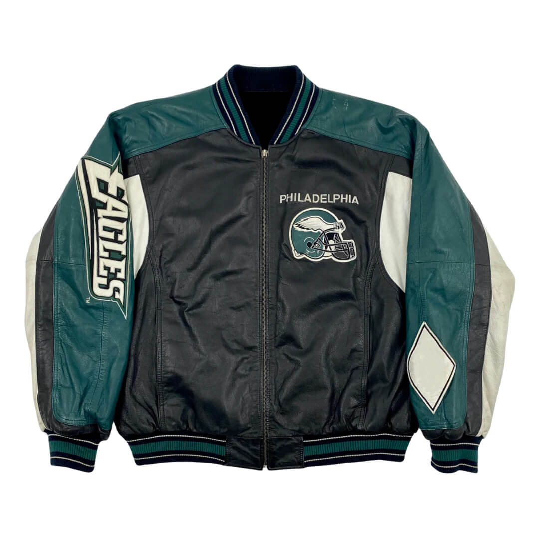Vintage NFL Team Philadelphia Eagles Leather Jacket - Maker of Jacket