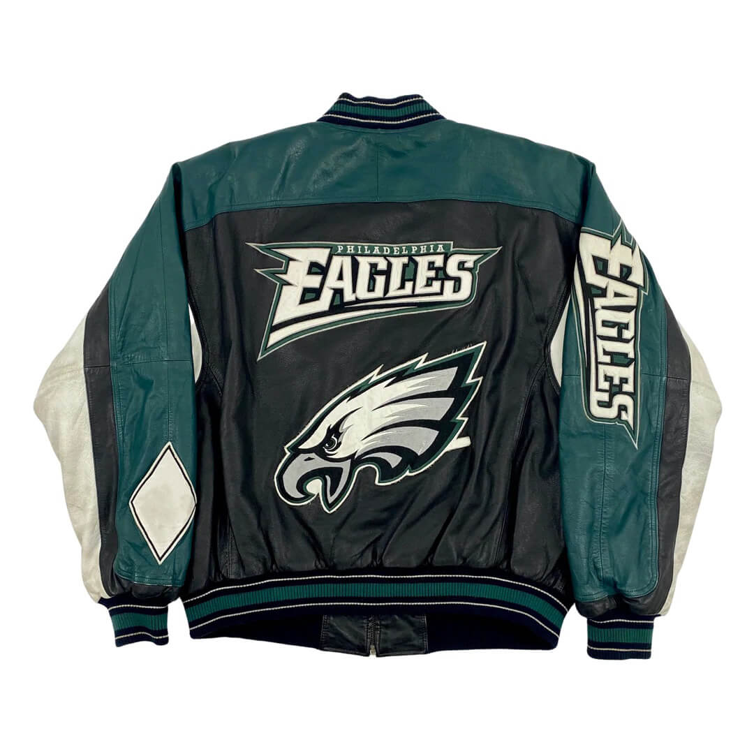 Vintage NFL Team Philadelphia Eagles Leather Jacket - Maker of Jacket