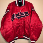 Vintage Red Cleveland Indians Satin Jacket