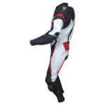 White Black Custom Motorcycle Racing Leather Suit