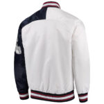 White Navy NFL New York Giants Satin Jacket