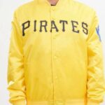 Yellow MLB Pittsburgh Pirates Baseball Satin Jacket