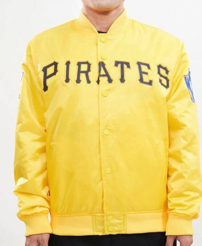Yellow MLB Pittsburgh Pirates Baseball Satin Jacket (1) Yellow MLB Pittsburgh Pirates Baseball Satin Jacket