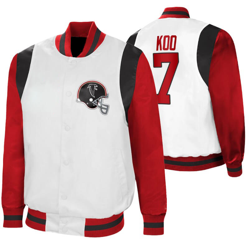 Younghoe Koo Atlanta Falcons NFL Satin Jacket (1) Younghoe Koo Atlanta Falcons NFL Satin Jacket