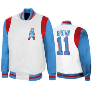 A.J. Brown NFL Houston Oilers Satin Jacket