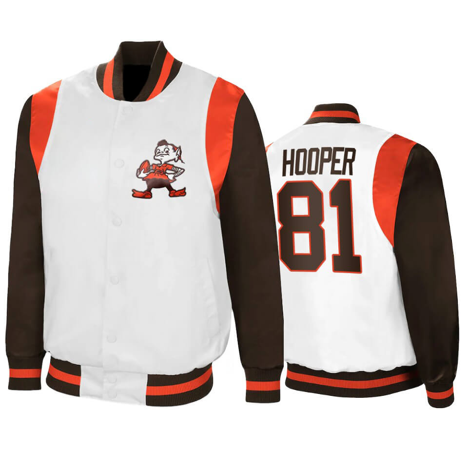 Austin Hooper NFL Cleveland Browns Satin Jacket