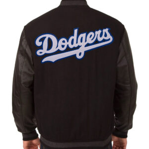 Black MLB Los Angeles Dodgers Varsity Jacket