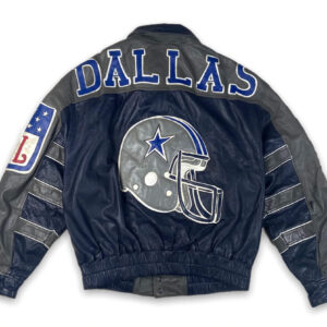 Blue Gray NFL Dallas Cowboys Leather Jacket