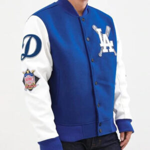 Blue White MLB Los Angeles Dodgers Varsity Jacket