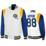 Brycen Hopkins Los Angeles Rams White Satin Jacket