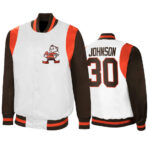 D'Ernest Johnson NFL Cleveland Browns Satin Jacket